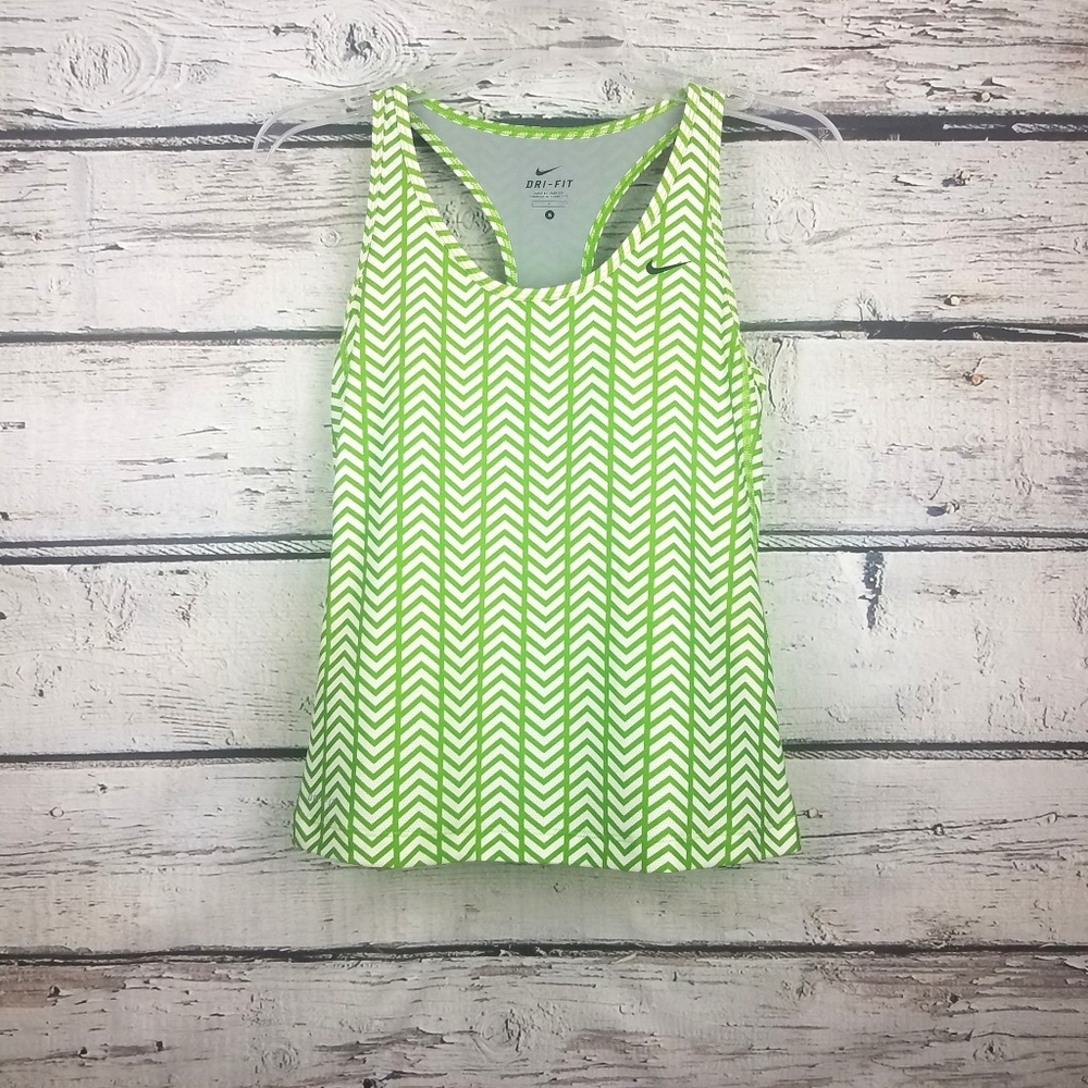 Nike dri-fit Green Chevron breathable workout tank